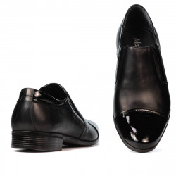 Scarpe eleganti uomo 740 vernice nera combinata