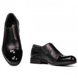 Scarpe eleganti da uomo 765 vernice nera combinata
