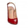Sandali donna 1236 vernice rosso satinato