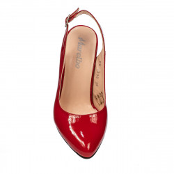 Sandali donna 1236 vernice rossa