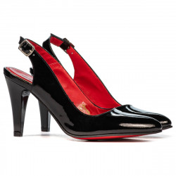 Sandali donna 1236 vernice nera