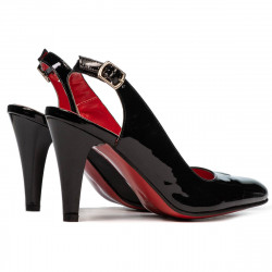 Sandali donna 1236 vernice nera