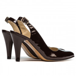 Sandali donna 1236 vernice caffè