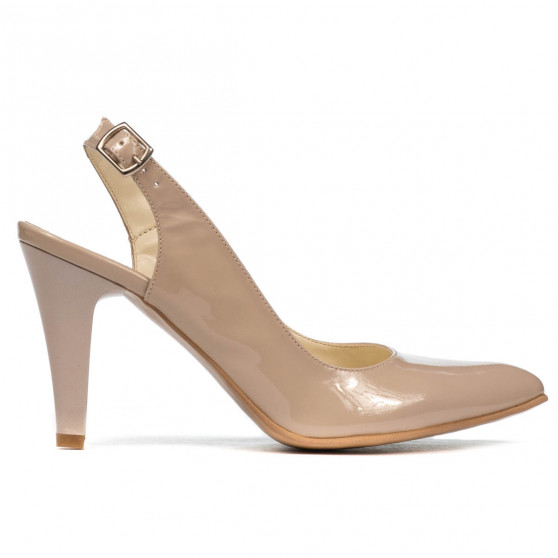Sandali donna 1236 vernice beige perlato
