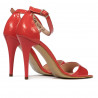 Sandali donna 1238 vernice rosso corallo