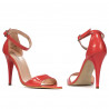Sandali donna 1238 vernice rosso corallo