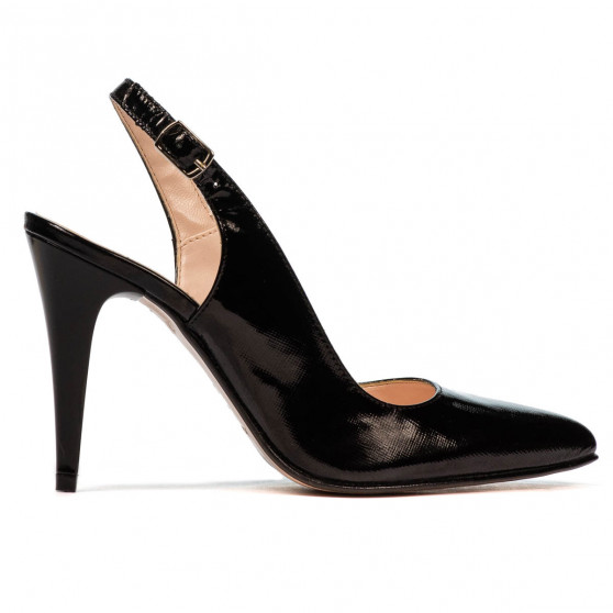 Sandali donna 1249 vernice nera satinata