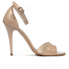 Sandali donna 1238 vernice beige perlato