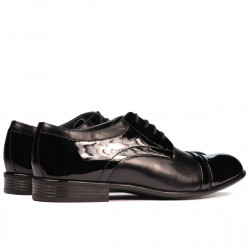 Scarpe eleganti uomo 763 vernice nera combinata
