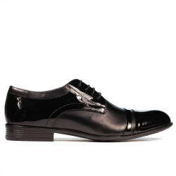 Scarpe eleganti uomo 763 vernice nera combinata