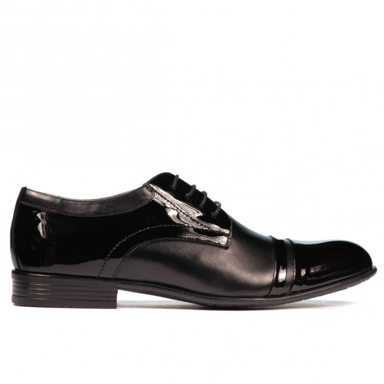Scarpe eleganti uomo 763 vernice nera combinata
