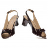 Sandali donna 1251 vernice caffè