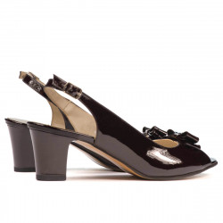 Sandali donna 1251 vernice caffè