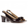 Sandali donna 1251 vernice caffè