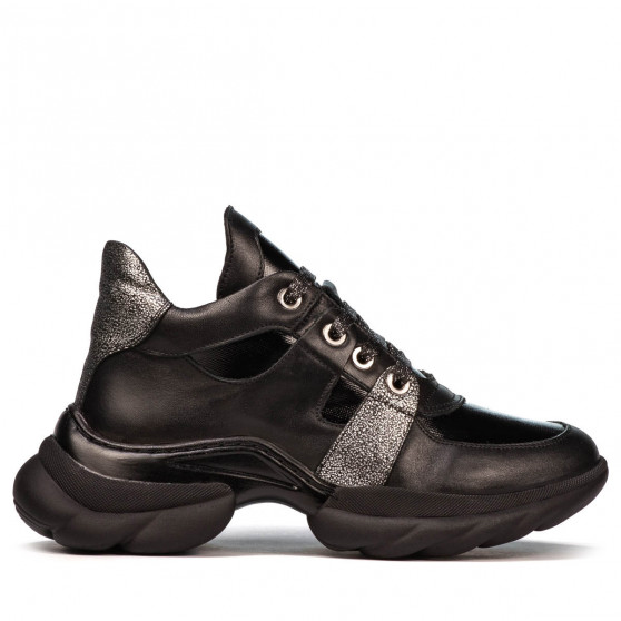 Stivaletti da donna 3351 nero combinato