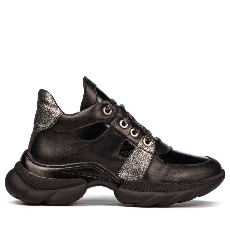 Stivaletti da donna 3351 nero combinato