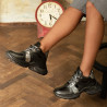 Stivaletti da donna 3351 nero combinato