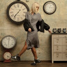 Stivaletti da donna 3351 nero combinato
