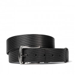 Cintura uomo 01b nera pressata