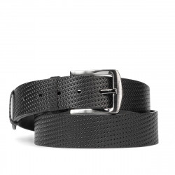 Cintura uomo 01b nera pressata