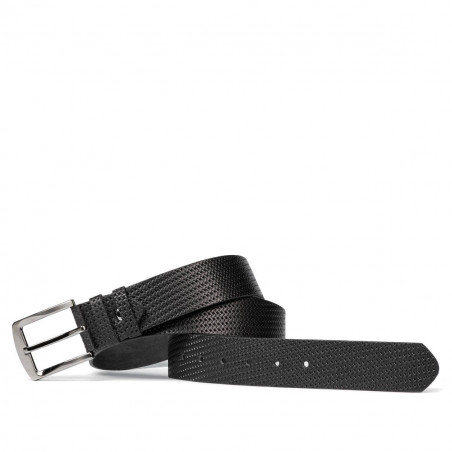 Cintura uomo 01b nera pressata