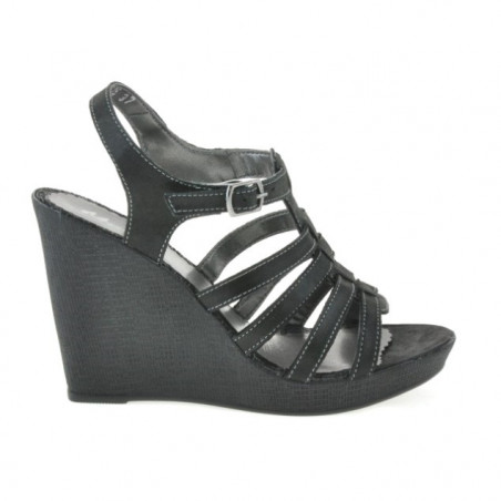 Sandali donna 575 nero satinato