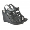 Sandali donna 575 nero satinato