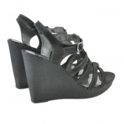 Sandali donna 575 nero satinato