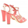 Sandali donna 1239 vernice rosso corallo