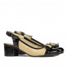 Sandali donna 5013 vernice nero+beige
