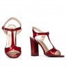 Sandali donna 1258 vernice bordeaux