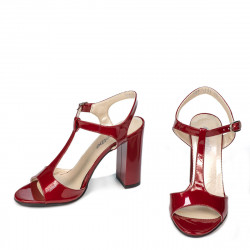 Sandali donna 1258 vernice bordeaux
