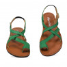 Sandali donna 5076 verde scamosciato