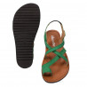 Sandali donna 5076 verde scamosciato