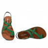 Sandali donna 5076 verde scamosciato