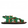 Sandali donna 5076 verde scamosciato