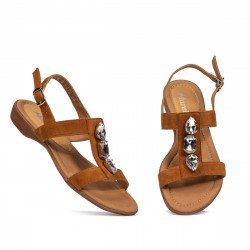 Sandali donna 5073 camoscio cammello