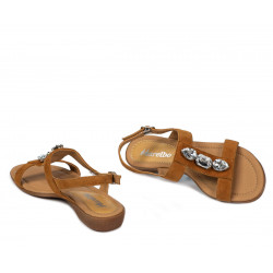 Sandali donna 5073 camoscio cammello