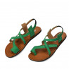 Sandali donna 5076 verde scamosciato