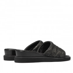Sandali donna 5074 pitone nero