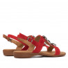 Sandali da donna 5073 rosso velluto