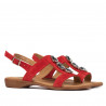 Sandali da donna 5073 rosso velluto