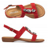 Sandali da donna 5073 rosso velluto