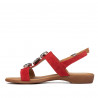 Sandali da donna 5073 rosso velluto