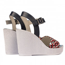 Sandali donna 5080 indaco combinato