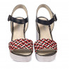 Sandali donna 5080 indaco combinato