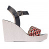 Sandali donna 5080 indaco combinato