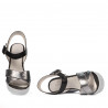 Sandali donna 5081 argento combinato