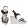 Sandali donna 5081 argento combinato