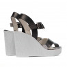 Sandali donna 5081 argento combinato
